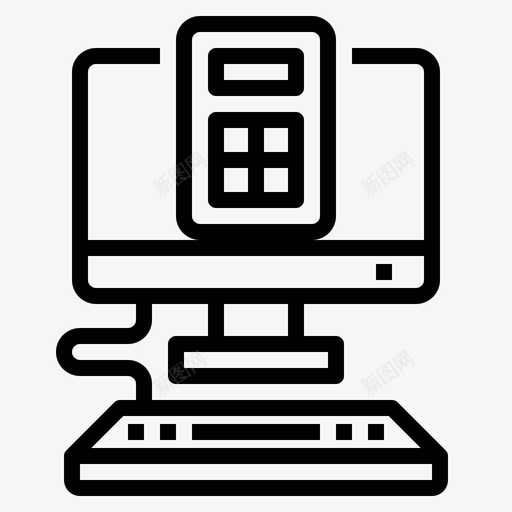 计算器计算机74线性svg_新图网 https://ixintu.com 计算器 计算机 线性