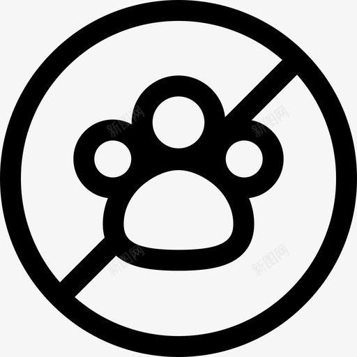 禁止携带宠物信号和禁令9直系svg_新图网 https://ixintu.com 禁止 携带 宠物 信号 禁令 直系