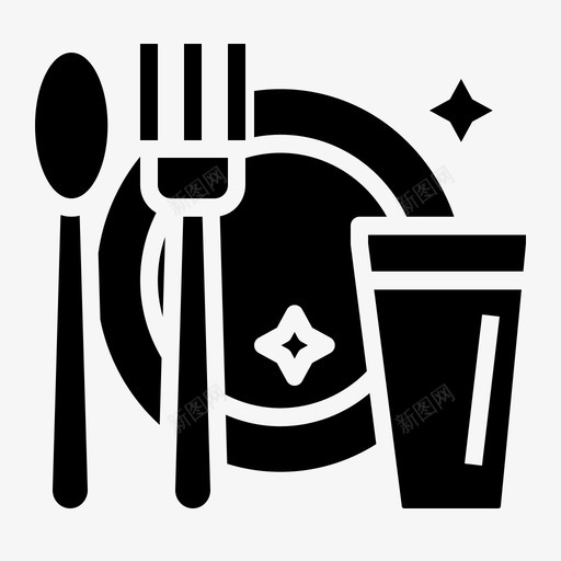 餐具自我保护2填充svg_新图网 https://ixintu.com 餐具 自我 保护 填充