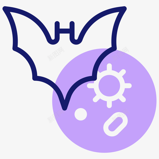 蝙蝠冠状病毒36线状svg_新图网 https://ixintu.com 蝙蝠 冠状 病毒 线状