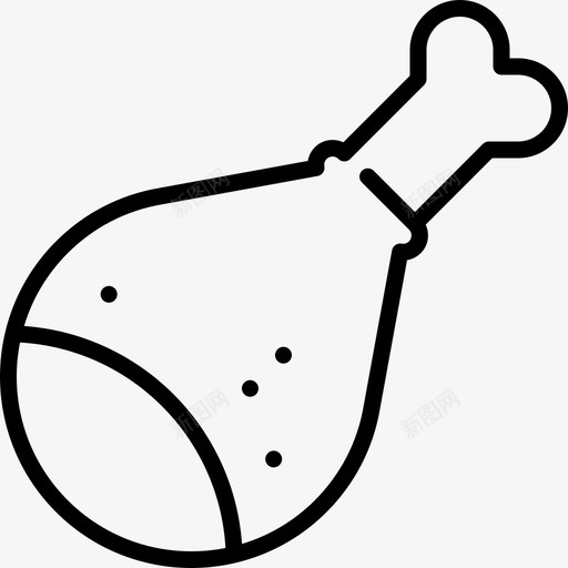 鸡腿食物和饮料过敏3线性svg_新图网 https://ixintu.com 鸡腿 食物 饮料 过敏 线性