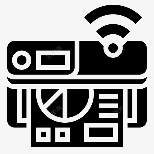打印机命令联机svg_新图网 https://ixintu.com 打印机 命令 联机 信号 wifi internetofthingsglyph