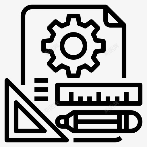 蓝图工程108线性svg_新图网 https://ixintu.com 蓝图 工程 线性