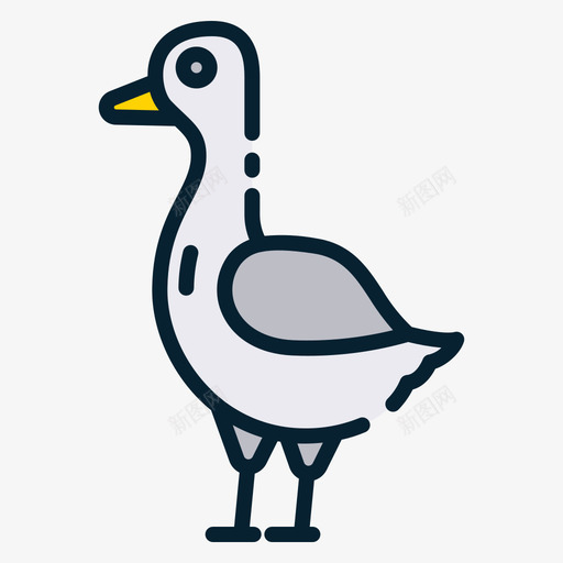 鹅宠物12线性颜色svg_新图网 https://ixintu.com 宠物 线性 颜色