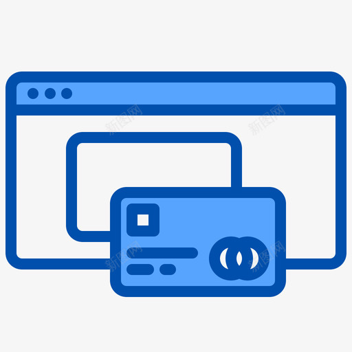 信用卡电子商务216蓝色svg_新图网 https://ixintu.com 信用卡 电子商务 蓝色