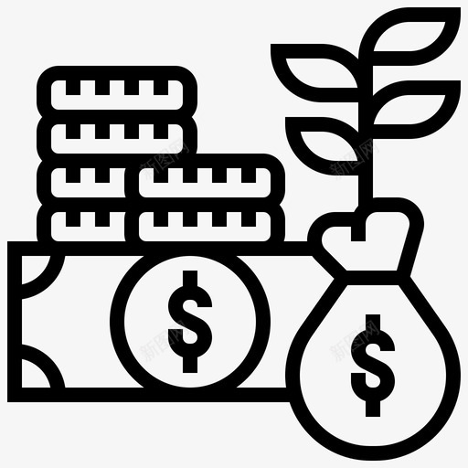 现金金融危机1线性svg_新图网 https://ixintu.com 现金 金融 危机 线性