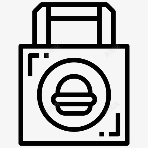 送货袋食品配送86直线式svg_新图网 https://ixintu.com 送货 食品 配送 直线式
