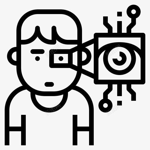 眼睛扫描智能家居49线性svg_新图网 https://ixintu.com 眼睛 扫描 智能家居 线性
