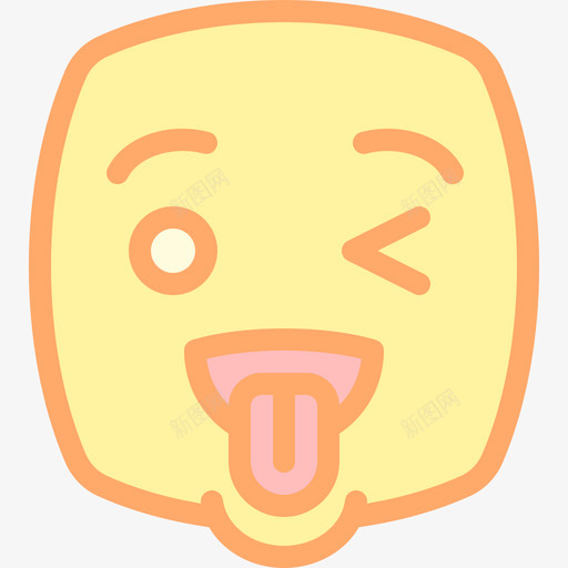 舌头伸出来表情符号71线性颜色svg_新图网 https://ixintu.com 舌头 伸出 出来 表情 符号 线性 颜色