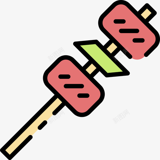 日本Yakitori102线性颜色svg_新图网 https://ixintu.com 日本 Yakitori 线性 颜色