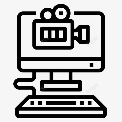 摄像机计算机74线性svg_新图网 https://ixintu.com 摄像机 计算机 线性