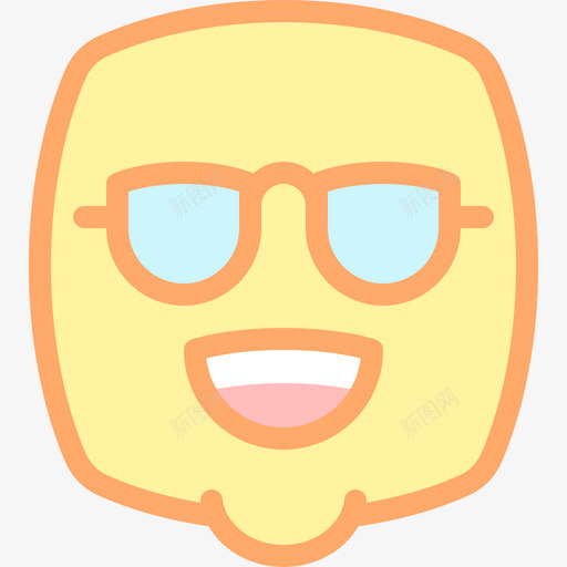 酷表情符号71线性颜色svg_新图网 https://ixintu.com 表情 符号 线性 颜色