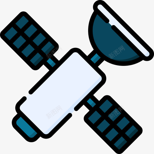 卫星军用90线性颜色svg_新图网 https://ixintu.com 卫星 军用 线性 颜色