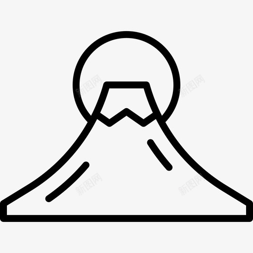 富士山日本101直线svg_新图网 https://ixintu.com 富士山 日本 直线