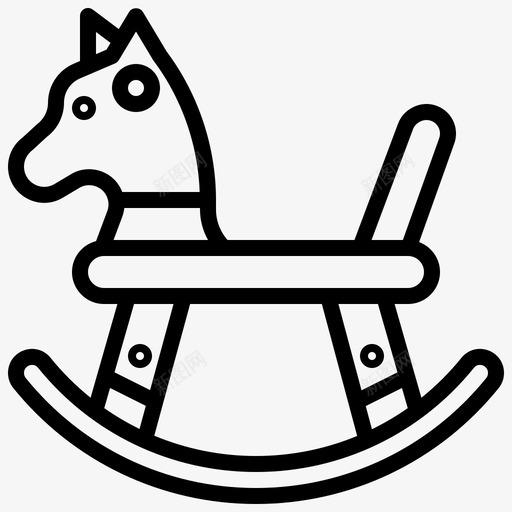 摇摆马玩具31直线型svg_新图网 https://ixintu.com 摇摆 玩具 直线 线型