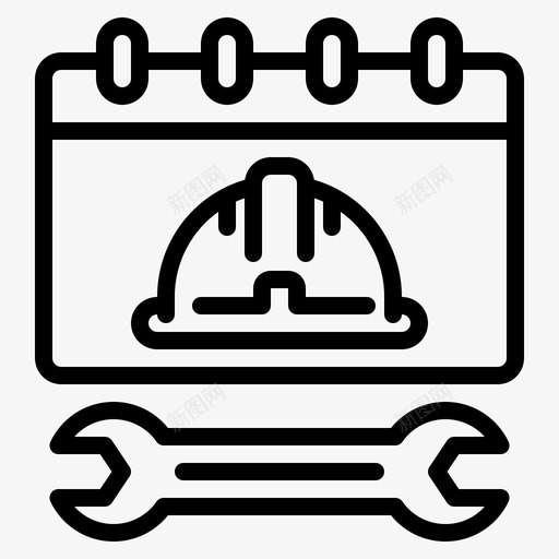日历人工4线性svg_新图网 https://ixintu.com 日历 人工 线性