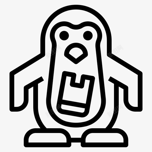 企鹅塑料污染19线状svg_新图网 https://ixintu.com 企鹅 塑料 污染 线状