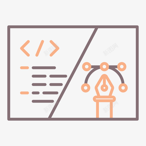 设计师计算机编程图标2线颜色svg_新图网 https://ixintu.com 设计师 计算机 编程 图标 颜色