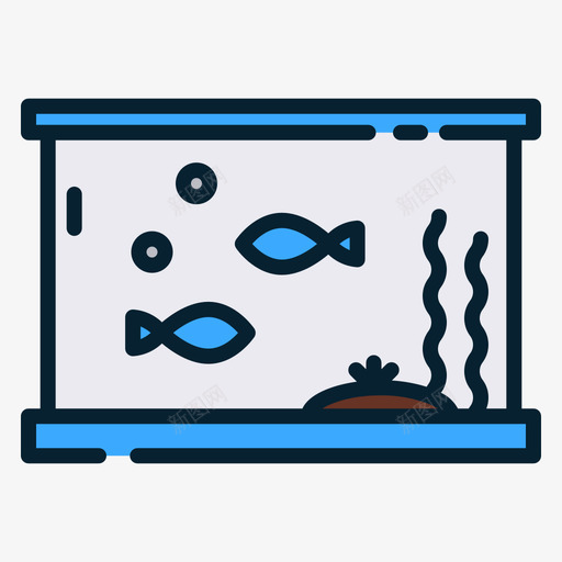 水族馆宠物12线性颜色svg_新图网 https://ixintu.com 水族馆 宠物 线性 颜色