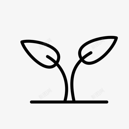发芽成长种植svg_新图网 https://ixintu.com 发芽 成长 种植 线性 图标