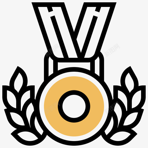 奖章大学44黄影svg_新图网 https://ixintu.com 奖章 大学 黄影