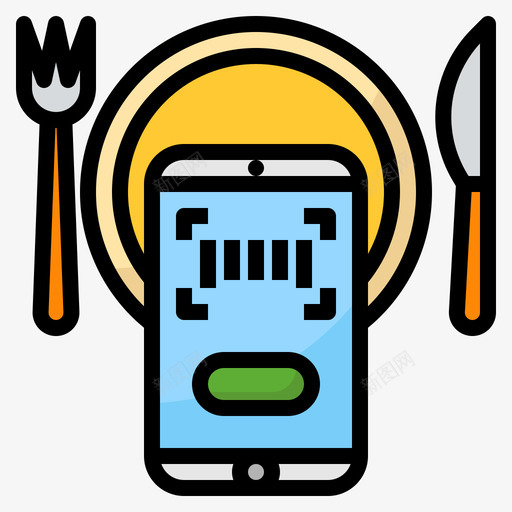 条形码扫描食品配送83线性颜色svg_新图网 https://ixintu.com 条形码 扫描 食品 配送 线性 颜色
