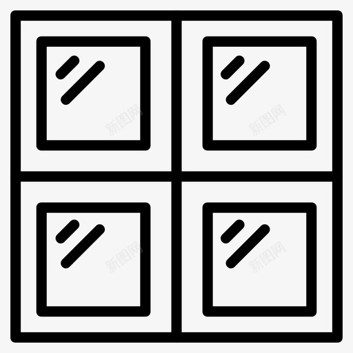 窗户装饰玻璃svg_新图网 https://ixintu.com 窗户 装饰 玻璃 房子