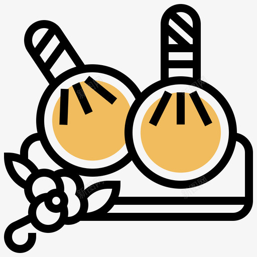 按摩spa元素12黄色阴影svg_新图网 https://ixintu.com 按摩 spa 元素 黄色 阴影