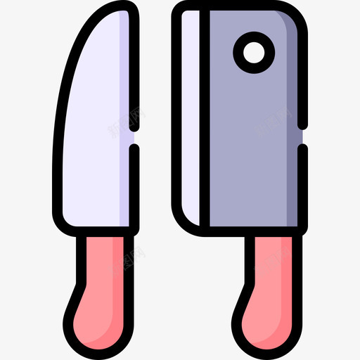 烤肉刀57线性颜色svg_新图网 https://ixintu.com 烤肉 线性 颜色