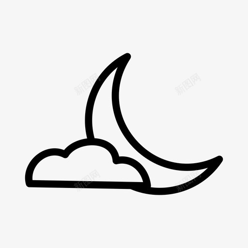 月亮光夜晚svg_新图网 https://ixintu.com 月亮 夜晚 天气 图标