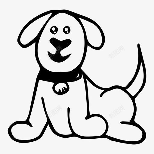 狗动物卡通svg_新图网 https://ixintu.com 卡通 动物 宠物
