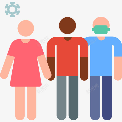 避开人群病毒传播21颜色svg_新图网 https://ixintu.com 避开 人群 病毒 传播 颜色