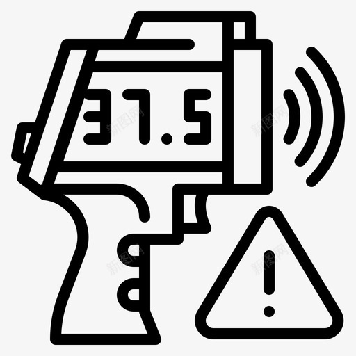 温度计冠状病毒63线性svg_新图网 https://ixintu.com 温度计 冠状 病毒 线性