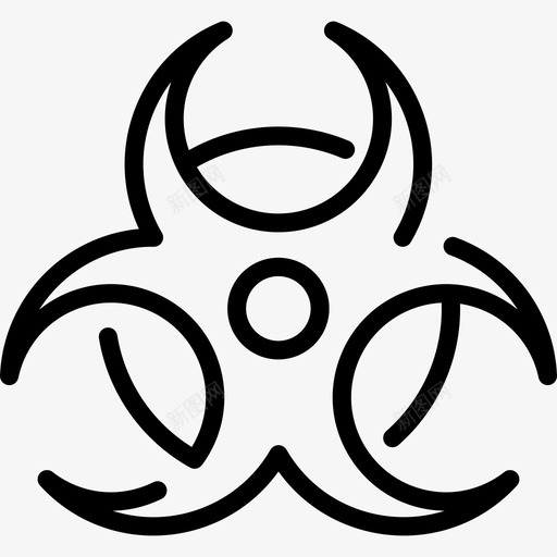 生物危害标志病毒传播78线状svg_新图网 https://ixintu.com 生物 危害 标志 病毒 传播 线状