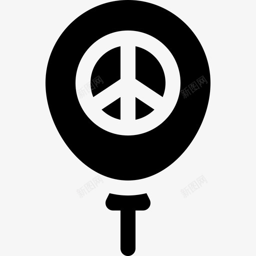 气球嬉皮士33填充svg_新图网 https://ixintu.com 气球 嬉皮士 填充