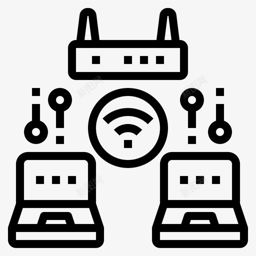 网络网络技术23线性svg_新图网 https://ixintu.com 网络 网络技术 线性