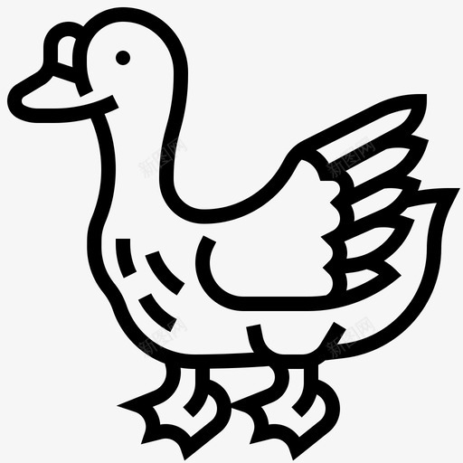 鹅养殖103线性svg_新图网 https://ixintu.com 养殖 线性