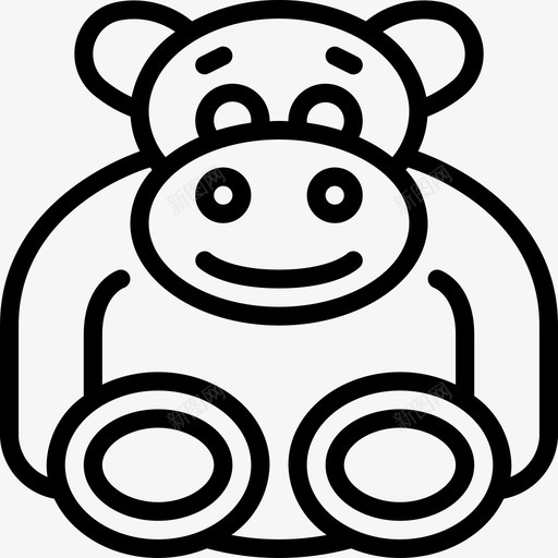 熊软玩具2直线型svg_新图网 https://ixintu.com 玩具 直线 线型
