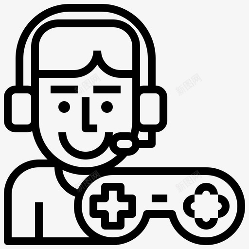 游戏玩家电子竞技游戏svg_新图网 https://ixintu.com 游戏 电子竞技 玩家 操纵杆 人物 概述