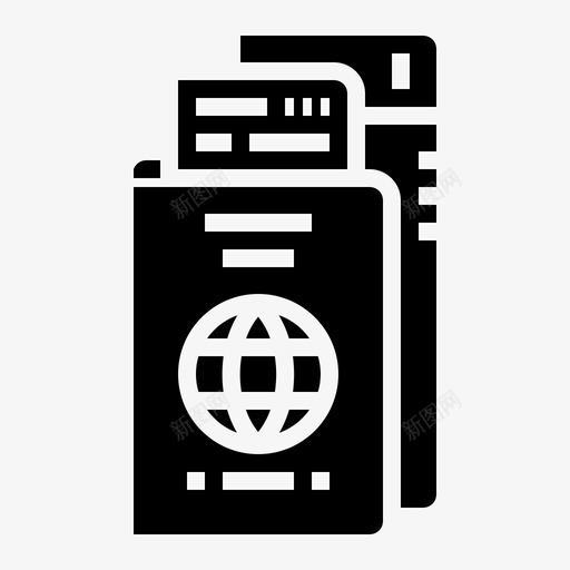 护照旅行包装4填充svg_新图网 https://ixintu.com 护照 旅行 旅行包 包装 填充