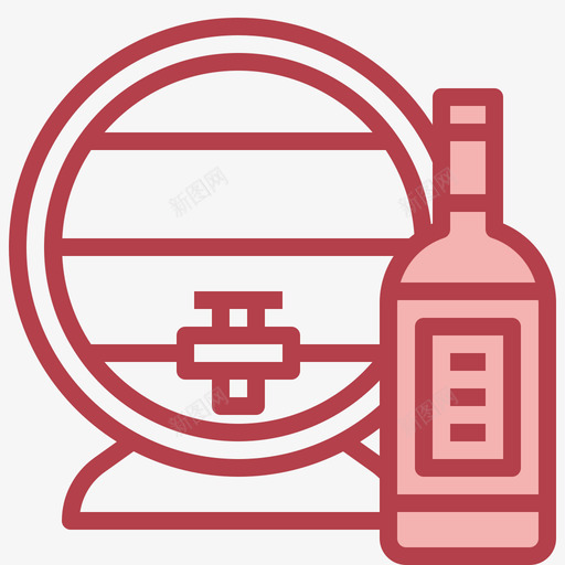 桶葡萄酒14红色svg_新图网 https://ixintu.com 葡萄酒 红色