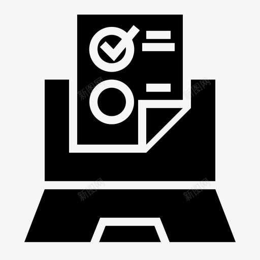 测验教育在线学习svg_新图网 https://ixintu.com 测验 教育 在线学习 考试 课程 在线 学习系统 字形