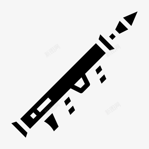 火箭筒武器军队svg_新图网 https://ixintu.com 武器 火箭筒 军队 发射器 恐怖 固体