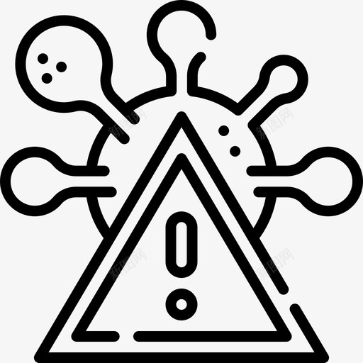注意冠状病毒12线状svg_新图网 https://ixintu.com 注意 冠状 病毒 线状