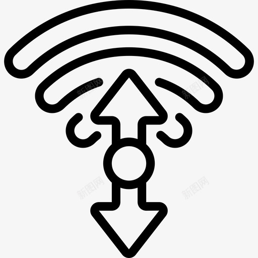 Wifi无线4线性svg_新图网 https://ixintu.com Wifi 无线 线性