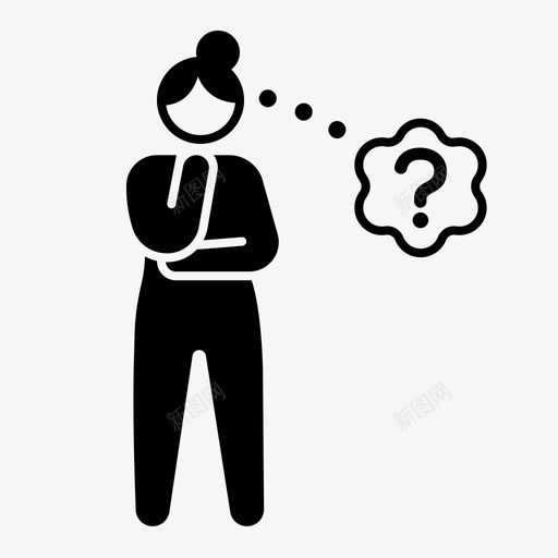 好奇女人调查svg_新图网 https://ixintu.com 好奇 女人 调查 提问 询问 探索 思考 探究 学习 重新 定义