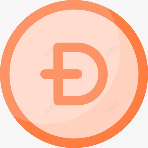 Doge加密货币106扁平svg_新图网 https://ixintu.com Doge 加密 货币 扁平