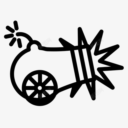 大炮火力引信svg_新图网 https://ixintu.com 大炮 火力 引信 射击 娱乐 公园 轮廓