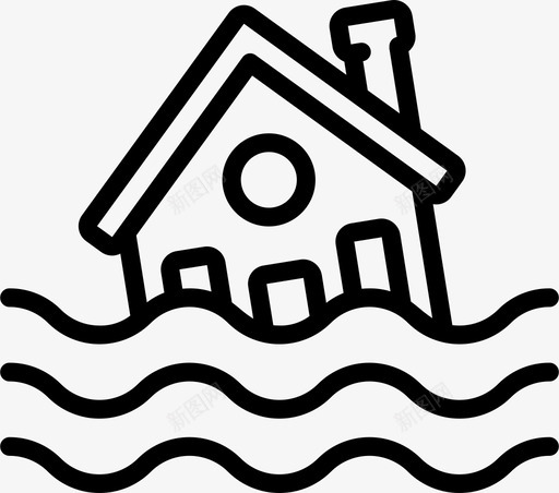 海啸世界末日1直线型svg_新图网 https://ixintu.com 海啸 世界 末日 直线 线型