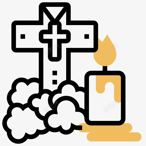 墓死亡日7黄影svg_新图网 https://ixintu.com 死亡 黄影